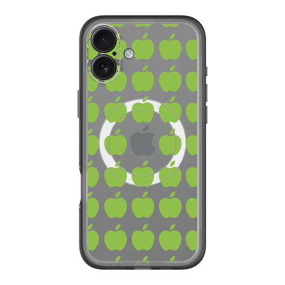 スリムプロテクションプレミアムケース with MagSafe［ Apple - Green ］