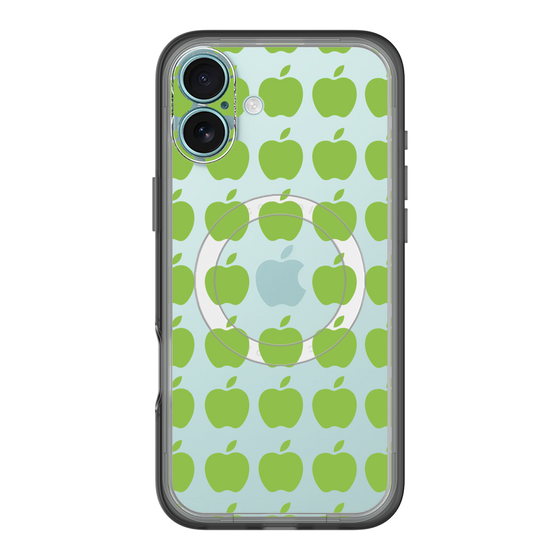 スリムプロテクションプレミアムケース with MagSafe［ Apple - Green ］