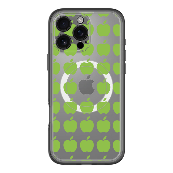 スリムプロテクションプレミアムケース with MagSafe［ Apple - Green ］