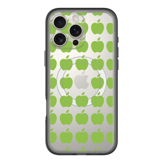 スリムプロテクションプレミアムケース with MagSafe［ Apple - Green ］