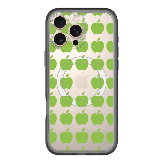 スリムプロテクションプレミアムケース with MagSafe［ Apple - Green ］