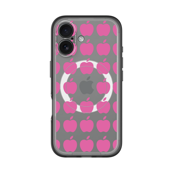 スリムプロテクションプレミアムケース with MagSafe［ Apple - Pink ］