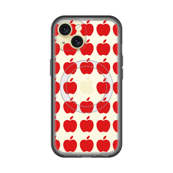 スリムプロテクションプレミアムケース with MagSafe［ Apple - Red ］