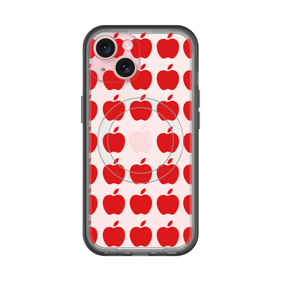 スリムプロテクションプレミアムケース with MagSafe［ Apple - Red ］