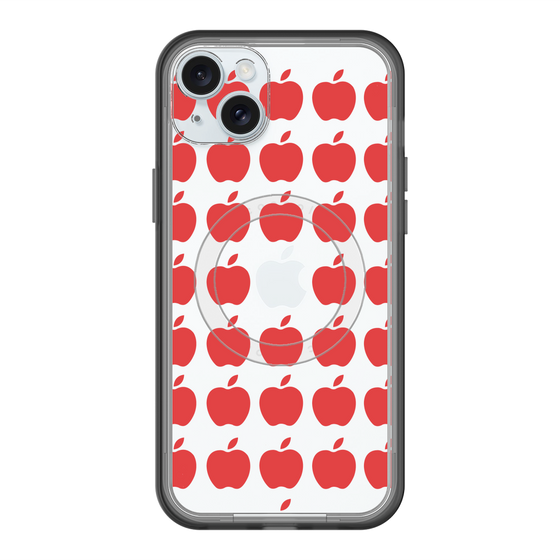 スリムプロテクションプレミアムケース with MagSafe［ Apple - Red ］