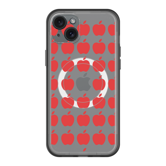 スリムプロテクションプレミアムケース with MagSafe［ Apple - Red ］