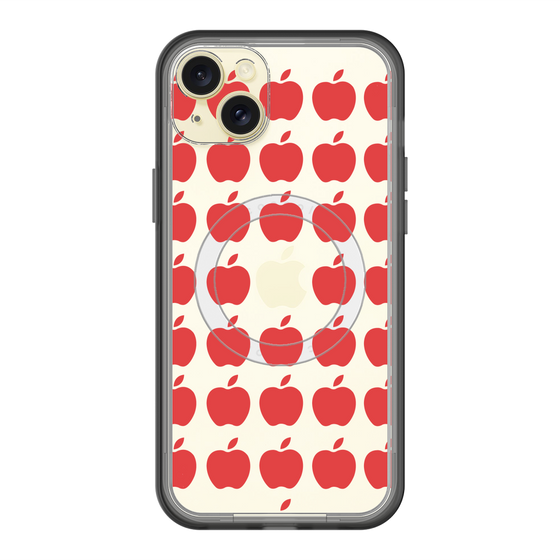 スリムプロテクションプレミアムケース with MagSafe［ Apple - Red ］