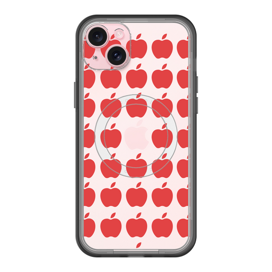 スリムプロテクションプレミアムケース with MagSafe［ Apple - Red ］