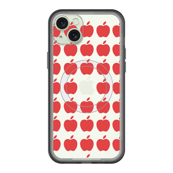 スリムプロテクションプレミアムケース with MagSafe［ Apple - Red ］