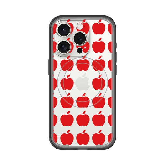 スリムプロテクションプレミアムケース with MagSafe［ Apple - Red ］