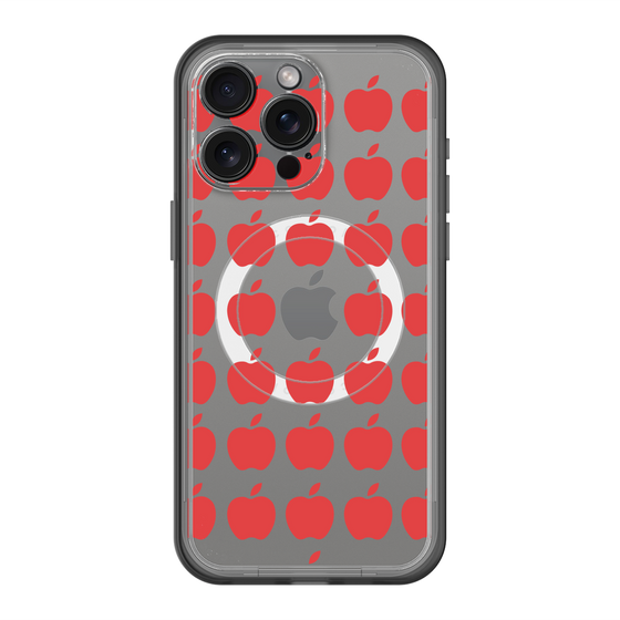 スリムプロテクションプレミアムケース with MagSafe［ Apple - Red ］