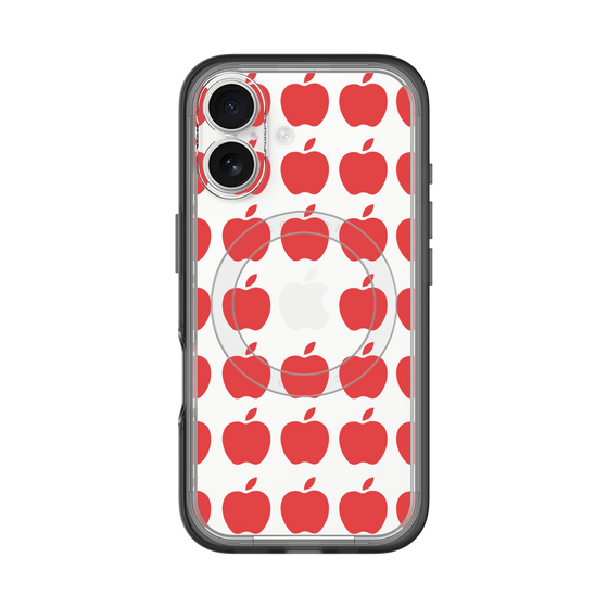 スリムプロテクションプレミアムケース with MagSafe［ Apple - Red ］