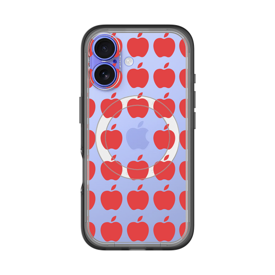スリムプロテクションプレミアムケース with MagSafe［ Apple - Red ］