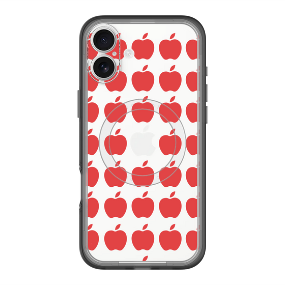スリムプロテクションプレミアムケース with MagSafe［ Apple - Red ］