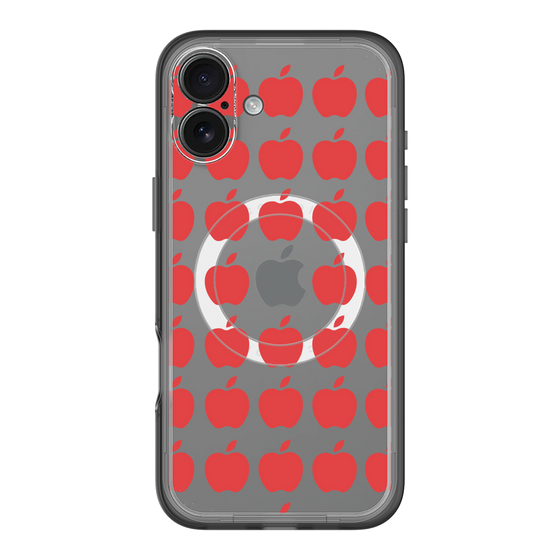 スリムプロテクションプレミアムケース with MagSafe［ Apple - Red ］