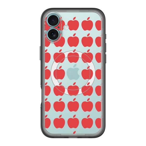 スリムプロテクションプレミアムケース with MagSafe［ Apple - Red ］