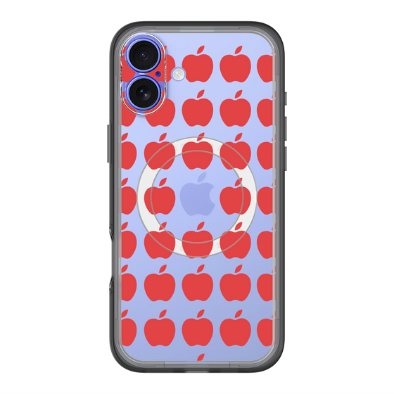 スリムプロテクションプレミアムケース with MagSafe［ Apple - Red ］