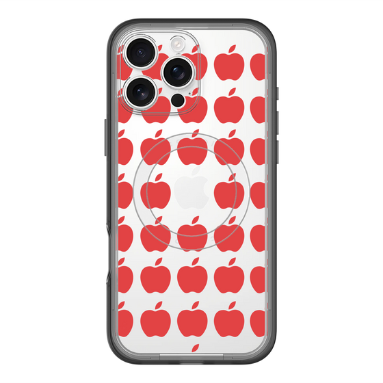 スリムプロテクションプレミアムケース with MagSafe［ Apple - Red ］