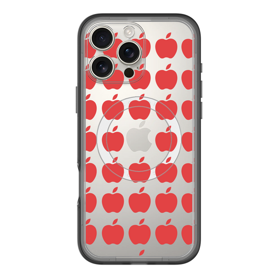 スリムプロテクションプレミアムケース with MagSafe［ Apple - Red ］