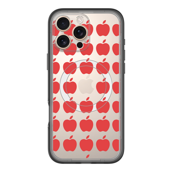 スリムプロテクションプレミアムケース with MagSafe［ Apple - Red ］
