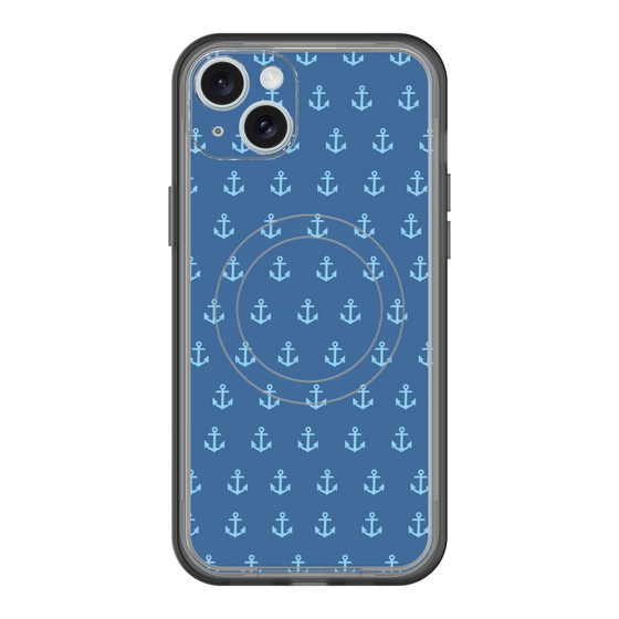 スリムプロテクションプレミアムケース with MagSafe［ Anchor - Blue ］