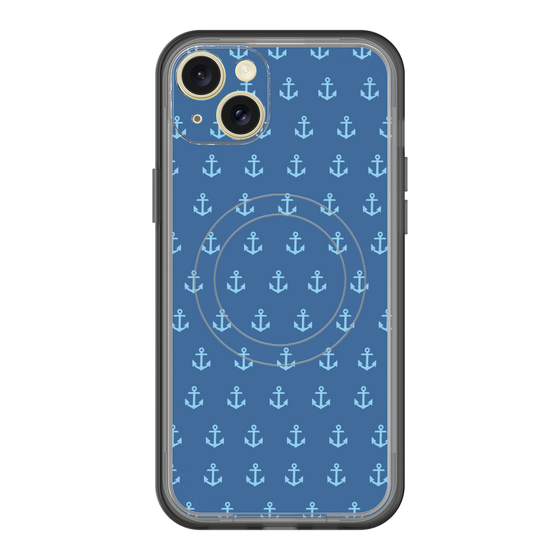 スリムプロテクションプレミアムケース with MagSafe［ Anchor - Blue ］