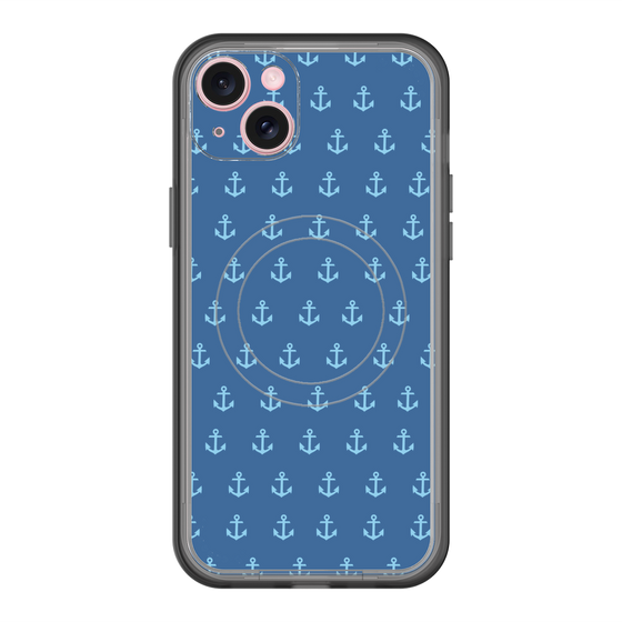 スリムプロテクションプレミアムケース with MagSafe［ Anchor - Blue ］