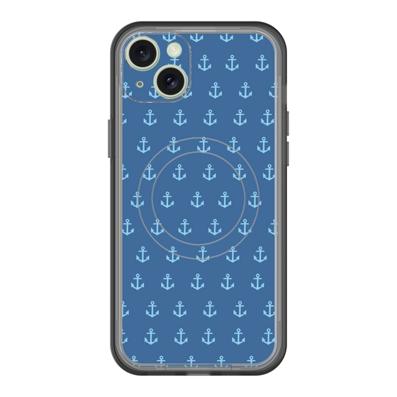 スリムプロテクションプレミアムケース with MagSafe［ Anchor - Blue ］