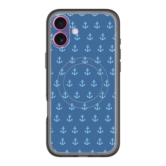 スリムプロテクションプレミアムケース with MagSafe［ Anchor - Blue ］