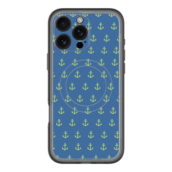 スリムプロテクションプレミアムケース with MagSafe［ Anchor - Green ］