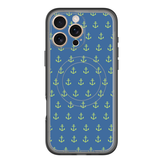 スリムプロテクションプレミアムケース with MagSafe［ Anchor - Green ］