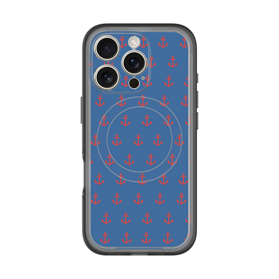 スリムプロテクションプレミアムケース with MagSafe［ Anchor - Red ］
