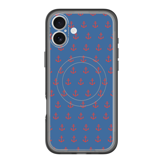 スリムプロテクションプレミアムケース with MagSafe［ Anchor - Red ］