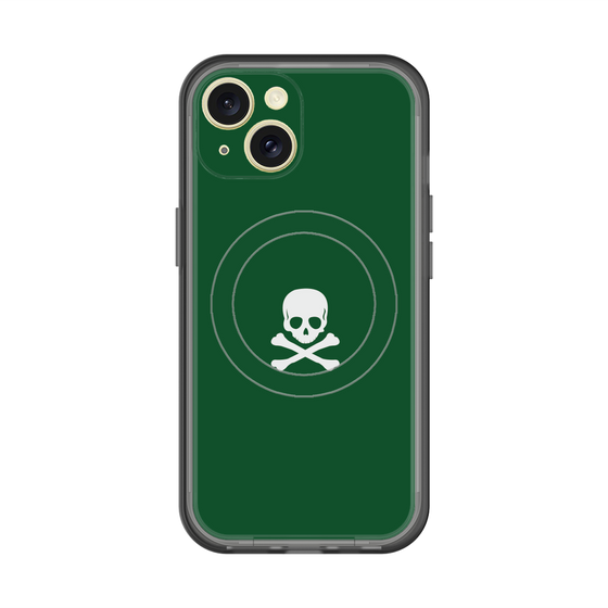 スリムプロテクションプレミアムケース with MagSafe［ スカル - Green ］