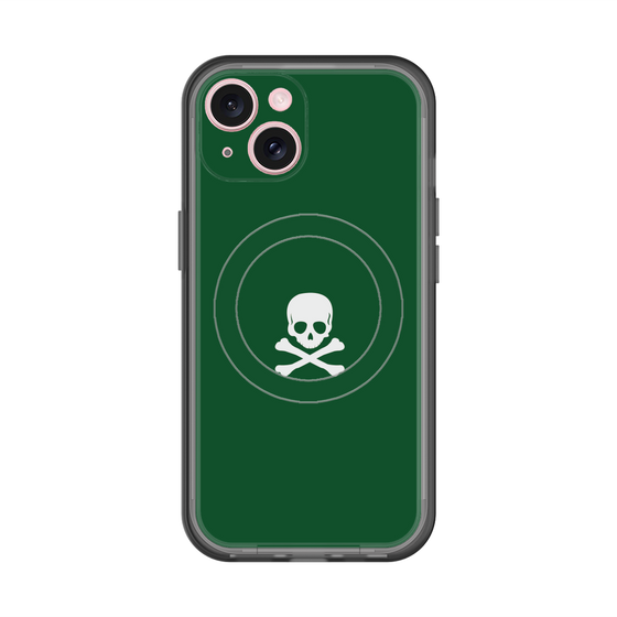 スリムプロテクションプレミアムケース with MagSafe［ スカル - Green ］