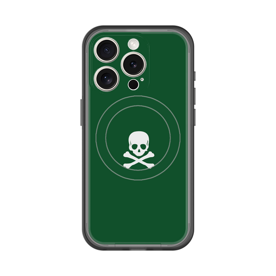スリムプロテクションプレミアムケース with MagSafe［ スカル - Green ］