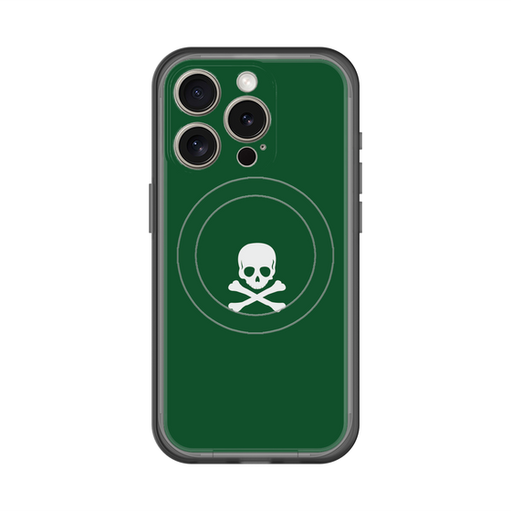 スリムプロテクションプレミアムケース with MagSafe［ スカル - Green ］