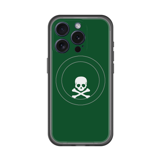 スリムプロテクションプレミアムケース with MagSafe［ スカル - Green ］