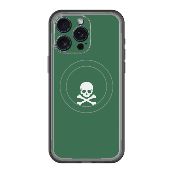 スリムプロテクションプレミアムケース with MagSafe［ スカル - Green ］