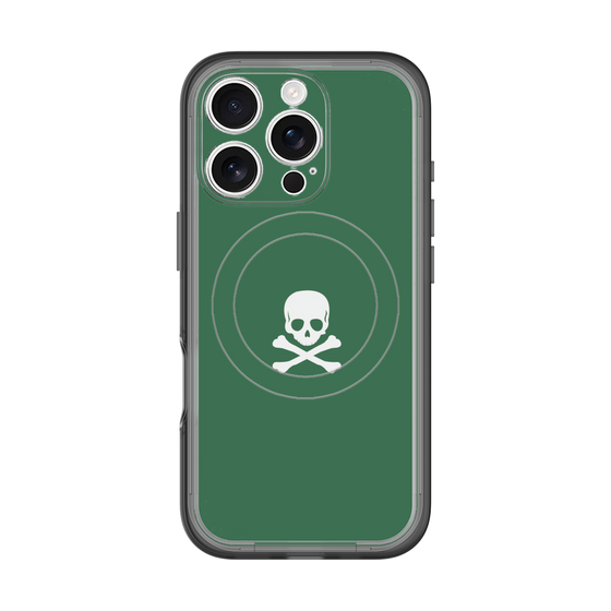 スリムプロテクションプレミアムケース with MagSafe［ スカル - Green ］