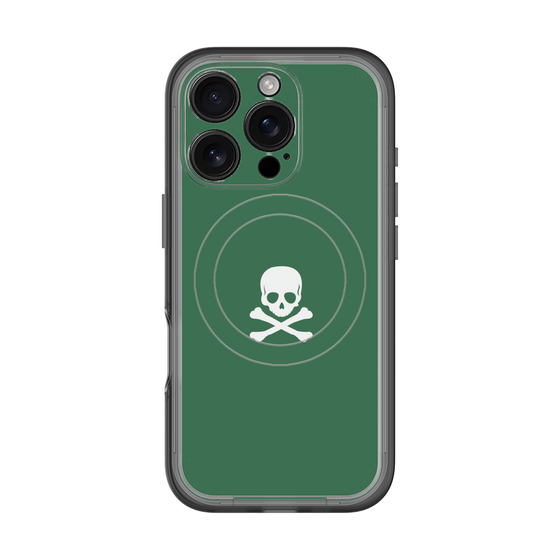 スリムプロテクションプレミアムケース with MagSafe［ スカル - Green ］