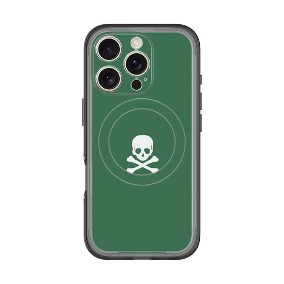 スリムプロテクションプレミアムケース with MagSafe［ スカル - Green ］