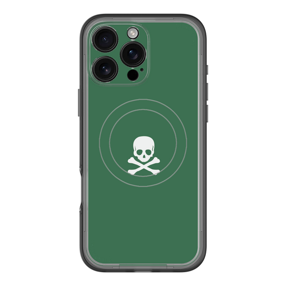 スリムプロテクションプレミアムケース with MagSafe［ スカル - Green ］