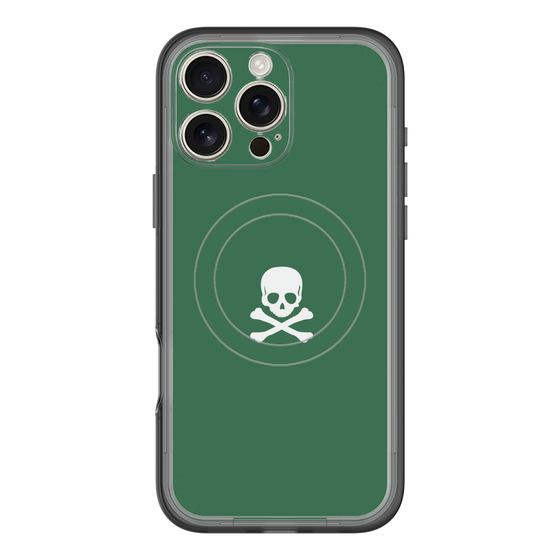スリムプロテクションプレミアムケース with MagSafe［ スカル - Green ］