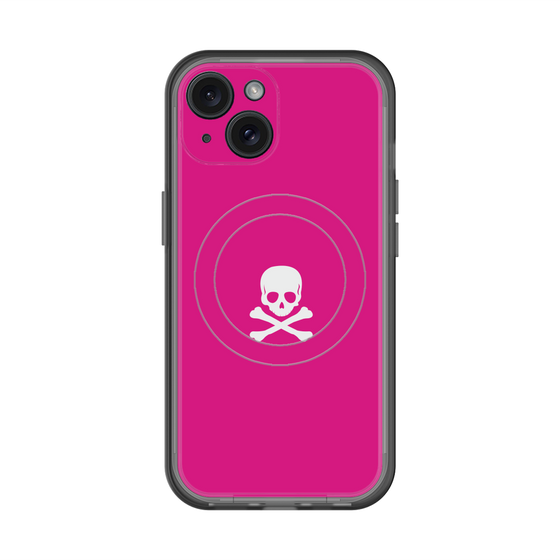 スリムプロテクションプレミアムケース with MagSafe［ スカル - Pink ］