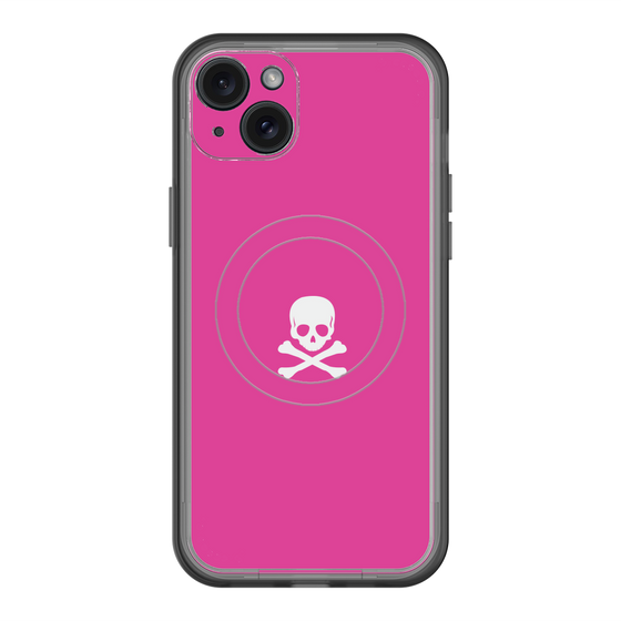 スリムプロテクションプレミアムケース with MagSafe［ スカル - Pink ］