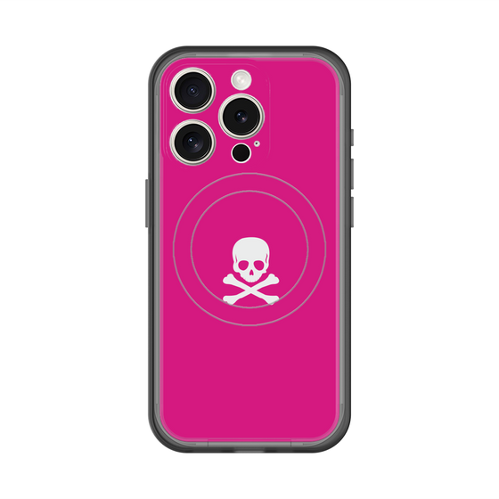 スリムプロテクションプレミアムケース with MagSafe［ スカル - Pink ］