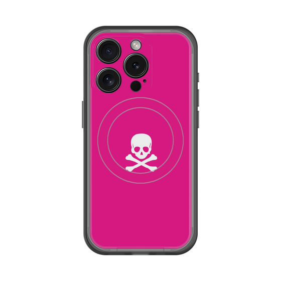 スリムプロテクションプレミアムケース with MagSafe［ スカル - Pink ］
