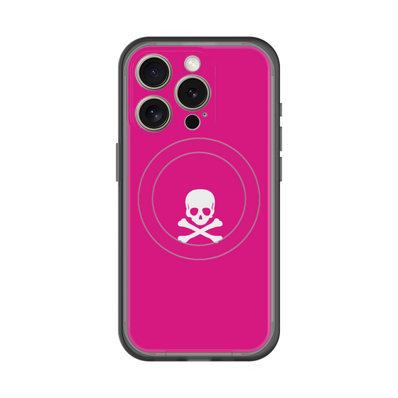 スリムプロテクションプレミアムケース with MagSafe［ スカル - Pink ］