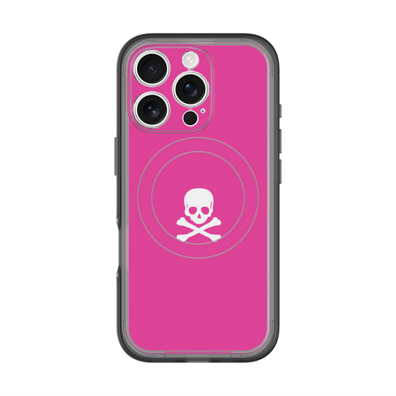 スリムプロテクションプレミアムケース with MagSafe［ スカル - Pink ］